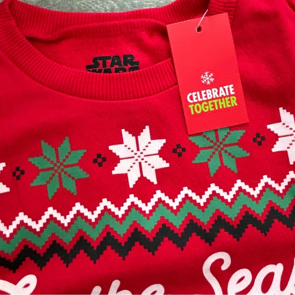 Boy Mandalorian “Tis The Season For The Bounty" Christmas Fleece Sweatshirt - Picture 3 of 11